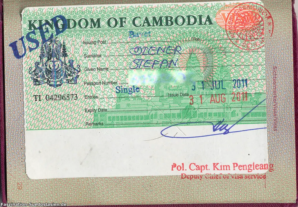 Visum kambodscha kreuzfahrt