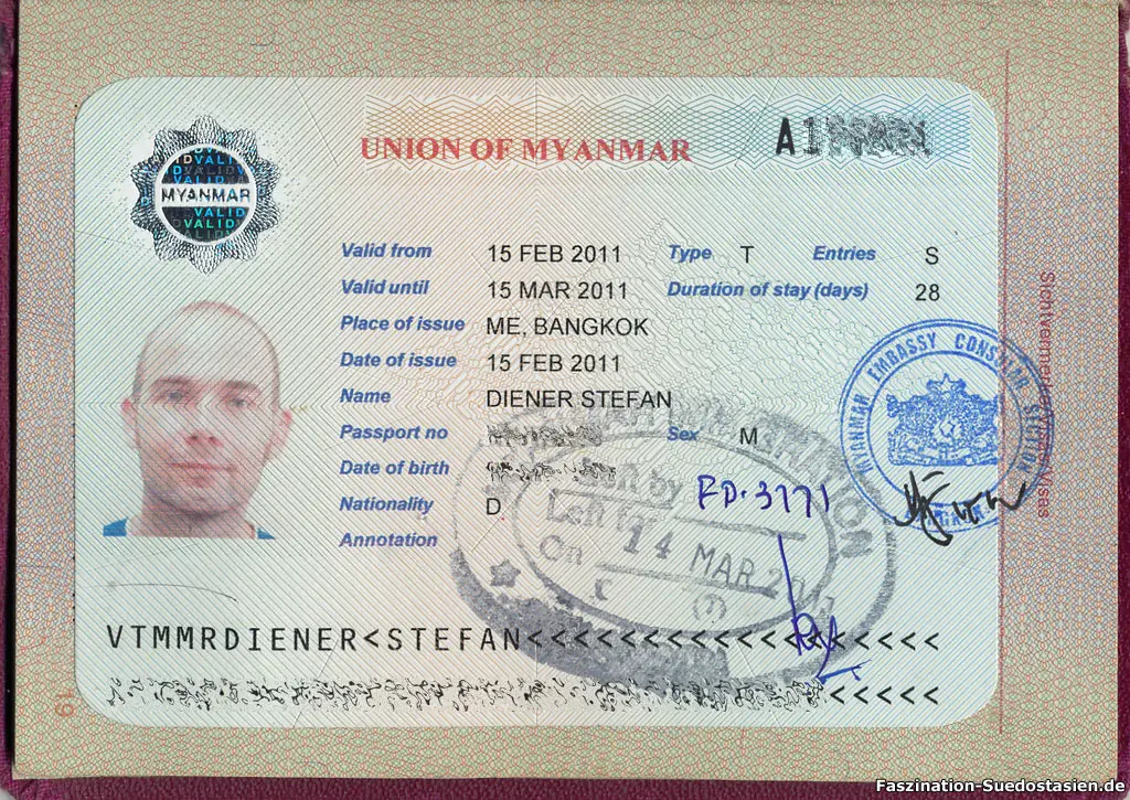 Visum myanmar