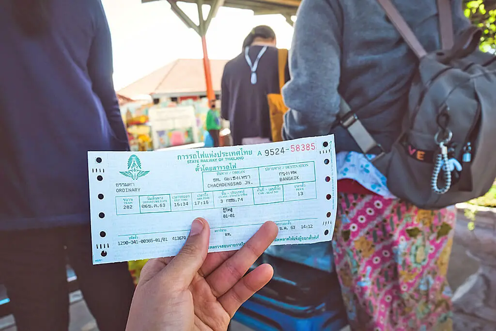 Ein Ticket für die thailändische Eisenbahn