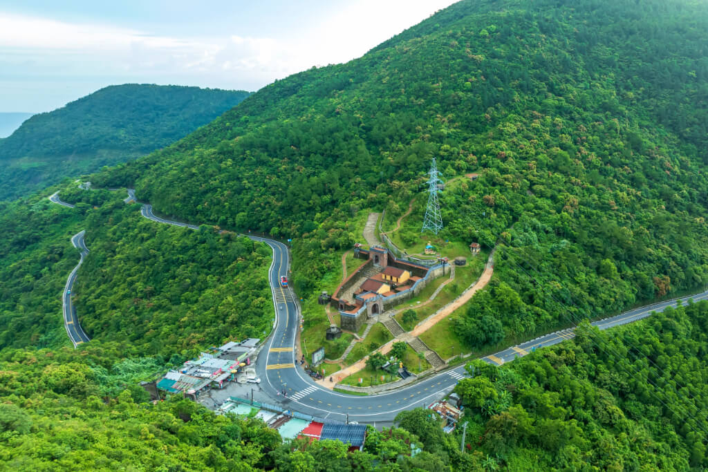 Luftbild vom Hai Van Pass, Vietnam