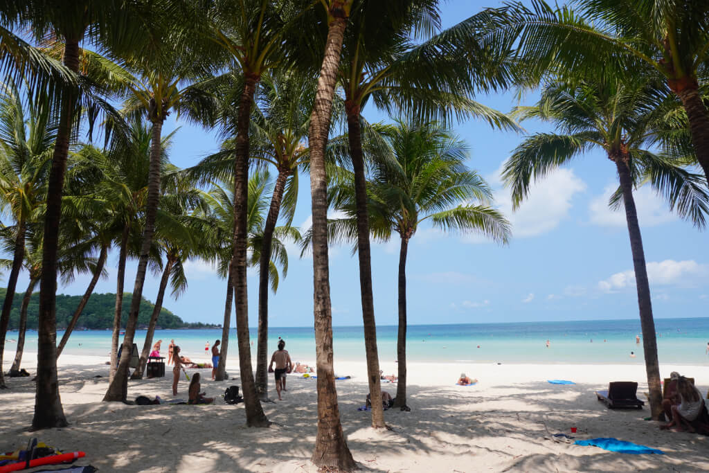 Weißer Sandstrand mit Palmen auf Phu Quoc