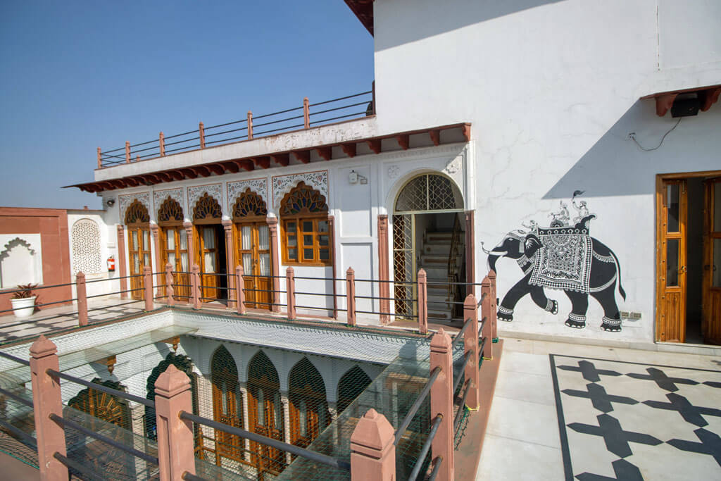 Traditionelles Gästehaus in Old Delhi